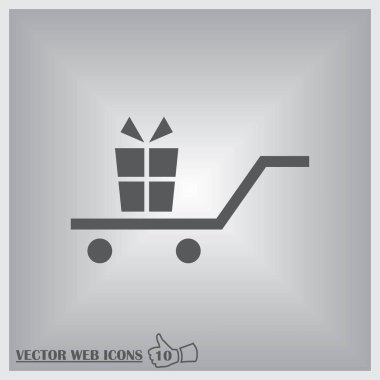 hediye simgesi düz tasarım