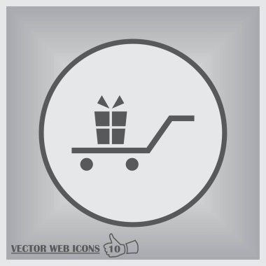 hediye simgesi düz tasarım