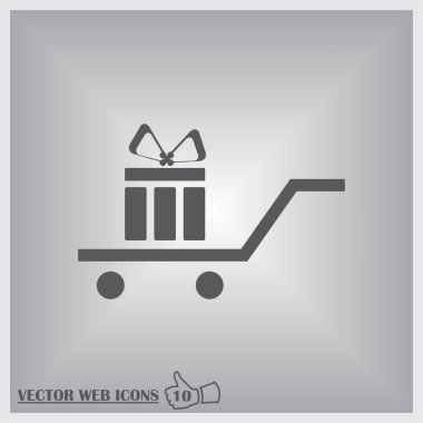 hediye simgesi düz tasarım