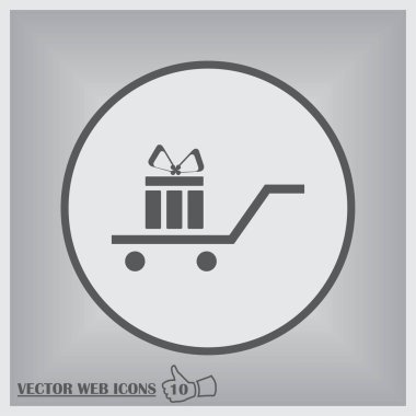 hediye simgesi düz tasarım