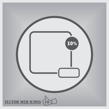 Satış, fiyat etiketi simgesi. Vektör düz tasarlamak