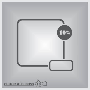 Satış, fiyat etiketi simgesi. Vektör düz tasarlamak