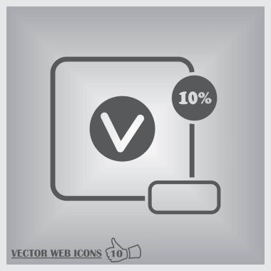Satış, fiyat etiketi simgesi. Vektör düz tasarlamak