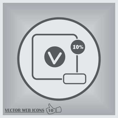 Satış, fiyat etiketi simgesi. Vektör düz tasarlamak