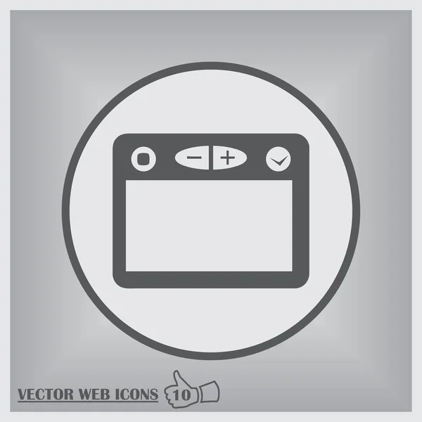 Browser Web-Vektor-Symbol — Stockvektor