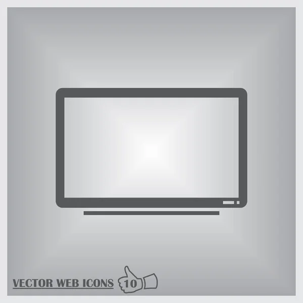 Ícone de tela de TV vetorial — Vetor de Stock