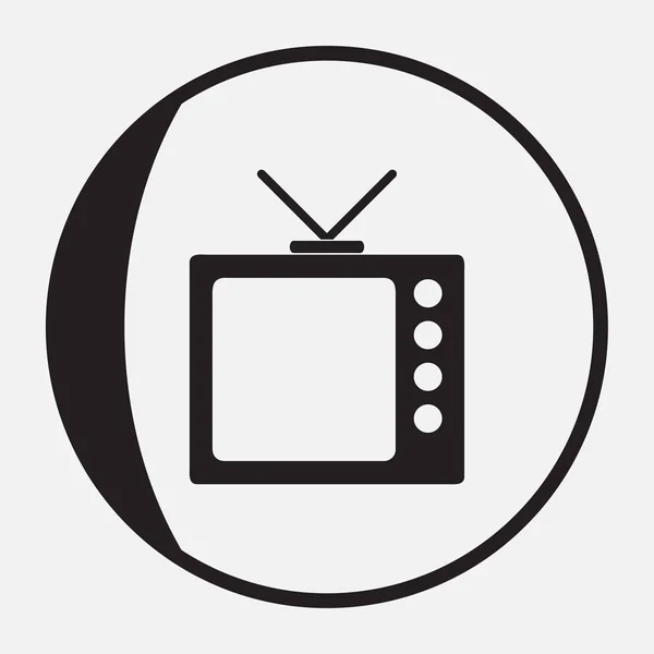 Icône de télévision dans un style plat à la mode isolé sur fond gris. — Image vectorielle