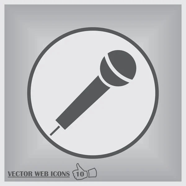 Icône web vectorielle microphone — Image vectorielle