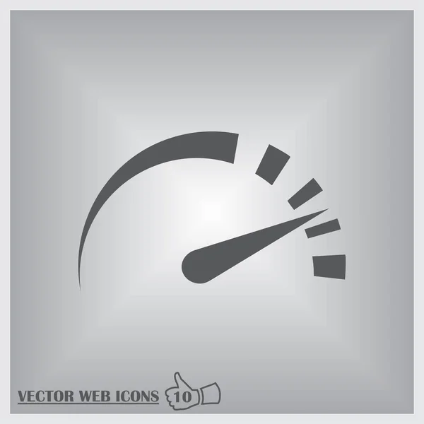 Icono del tacómetro. Velocímetro vectorial — Vector de stock