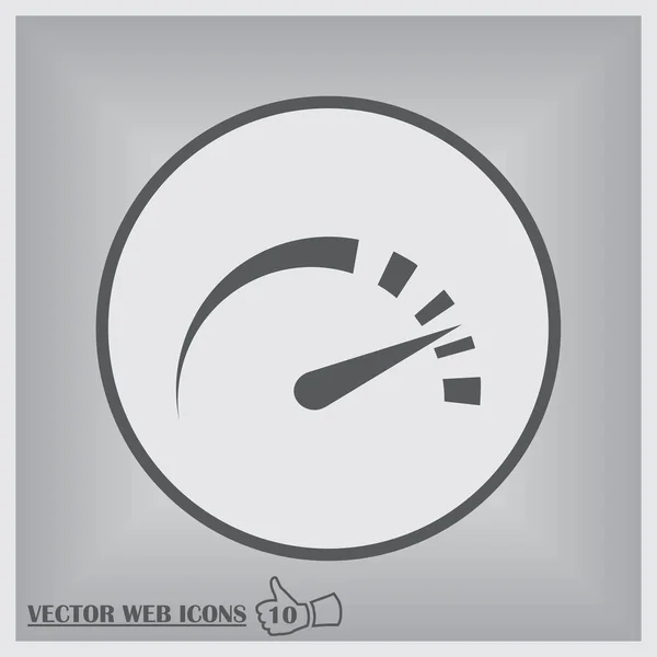 Icono del tacómetro. Velocímetro vectorial — Archivo Imágenes Vectoriales