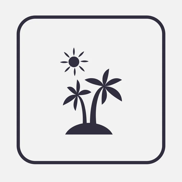 Pictograph of island. web icon — Stock Vector