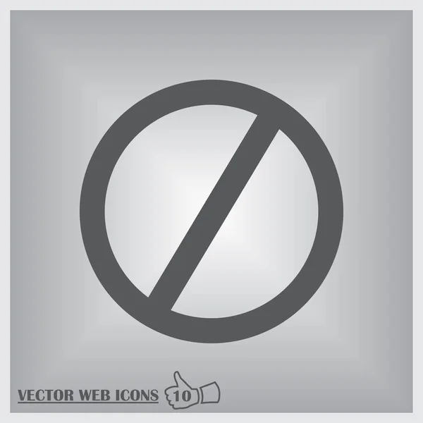 No sign web icon — Stock Vector
