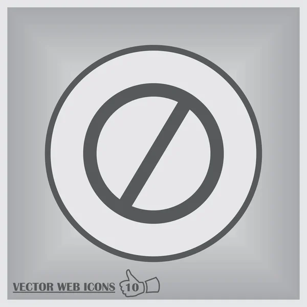 Kein Zeichen Web-Ikone — Stockvektor