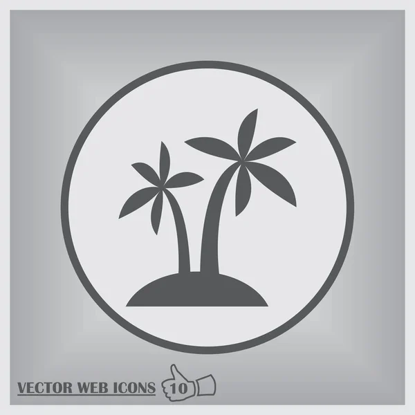 Pictogramme de l'île. icône web — Image vectorielle