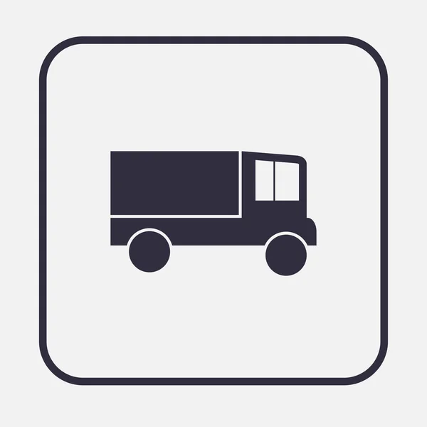 Icono de camión de entrega sobre fondo blanco. Ilustración vectorial. — Archivo Imágenes Vectoriales