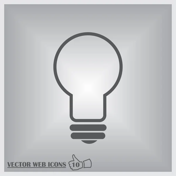 Lámpara icono web vector — Vector de stock