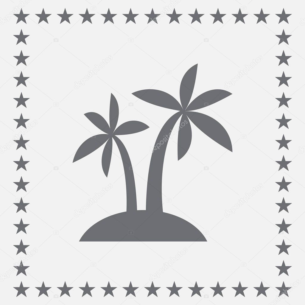 Pictograph of island. web icon