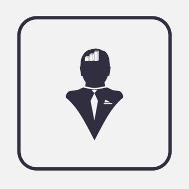 Adam web vektör simgesi. kafa grafikte