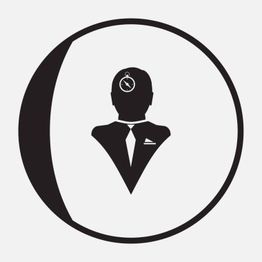 Adam web vektör simgesi. Kafamda pusula