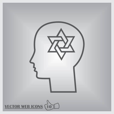 Magen David, dini kişi, Yahudi veya İsrail tasvir eden baş düşünce