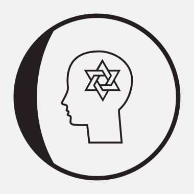 Magen David, dini kişi, Yahudi veya İsrail tasvir eden baş düşünce