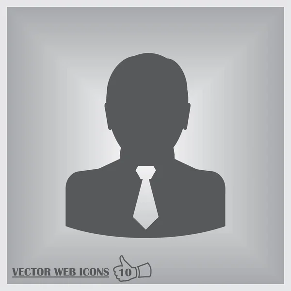 Icône vecteur web homme . — Image vectorielle