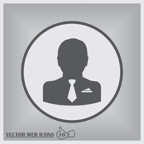 Man web vector icon. — Stock Vector