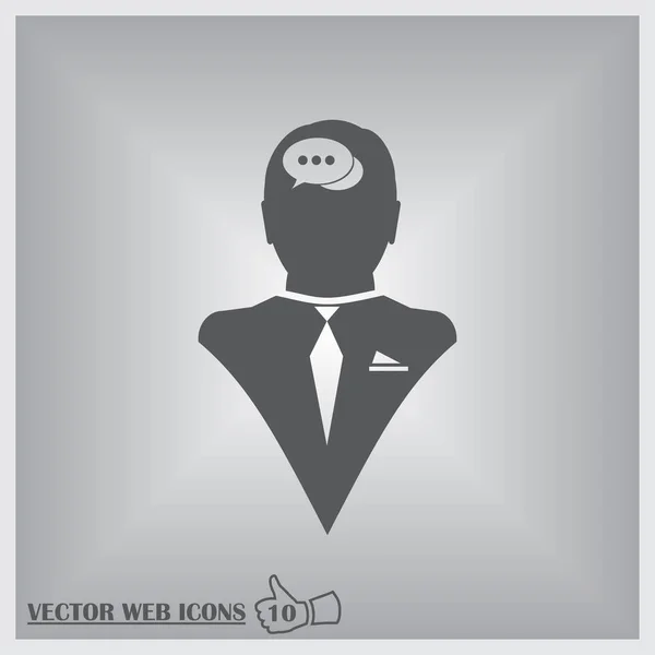 Man web vector icon. — Stock Vector