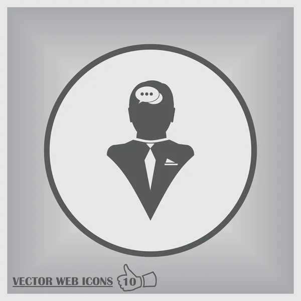 Ícone de vetor web homem . — Vetor de Stock