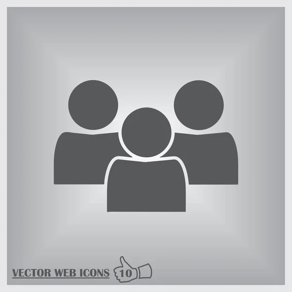 Menschen Vektor Web-Symbol — Stockvektor