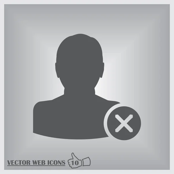 Remove contact web icon — Stock Vector
