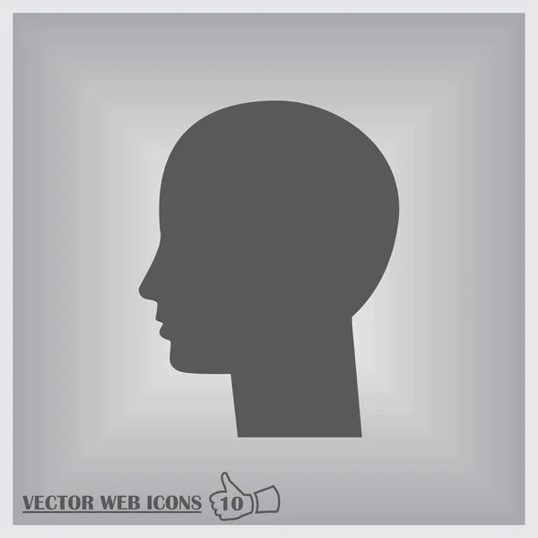 Man head profile picture — Stock Vector