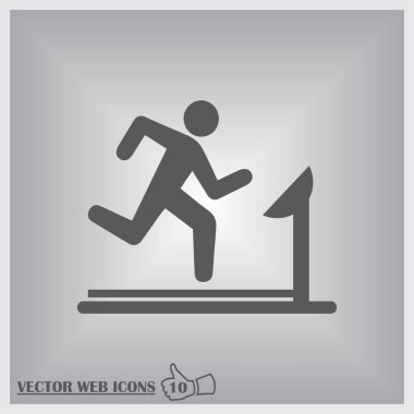 atletik grafik vektör. runing adam web simgesi