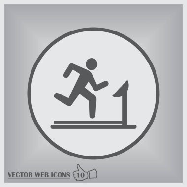 atletik grafik vektör. runing adam web simgesi