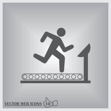 atletik grafik vektör. runing adam web simgesi