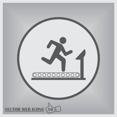 atletik grafik vektör. runing adam web simgesi