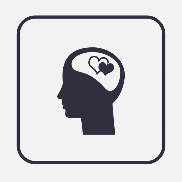 İnsan kafasına kalp simgesi olan kavramsal ekibimizi seviyorum