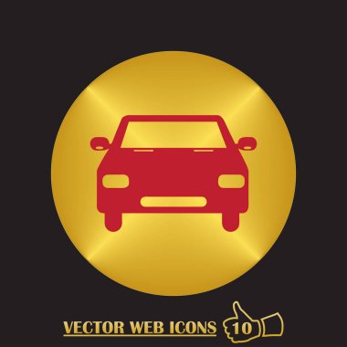 Araba simgesi. Web tasarım stili