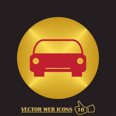 Araba simgesi. Web tasarım stili