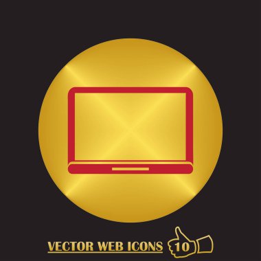 Popüler bir tasarım ile bir dizüstü bilgisayar ekran.