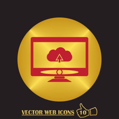 Bulut bilgisayar kutsal kişilerin resmi. Yük vektör çizim