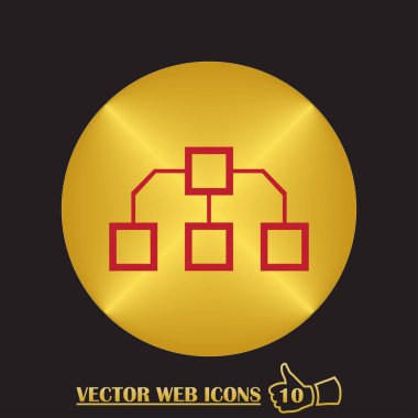 Akış şeması simge vektör.