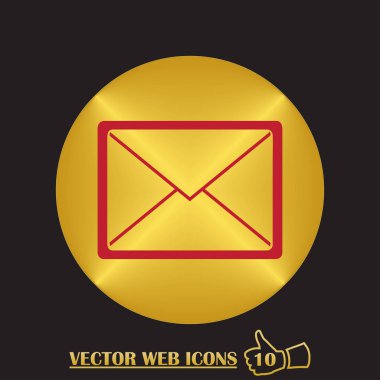 Posta simgesini düz tasarım stili