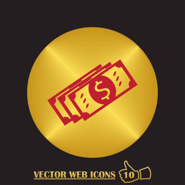 Doları bill simgesi. illüstrasyon izole işareti simgesi