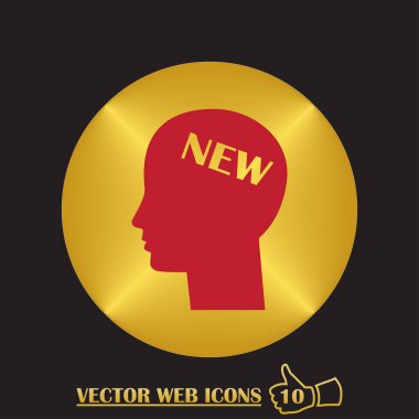 Yeni parlak fikir formu insan kafası. vektör illüstrasyon kavramı.