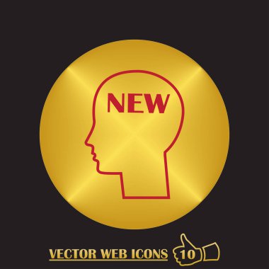 Yeni parlak fikir formu insan kafası. vektör illüstrasyon kavramı.