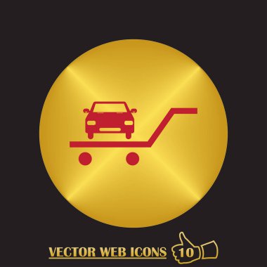 Araba simge vektör renk arka plan üzerinde. Vektör çizim.