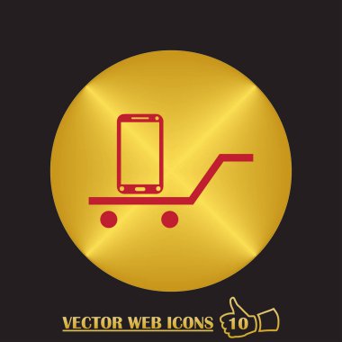 Gerçekçi cep telefonu ile boş perde. Vektör eps10 çizim