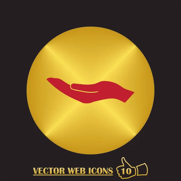 Help hand web icon — Stock Vector