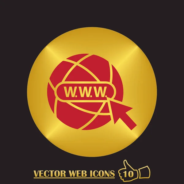 Website Icon. globe web style — Stock Vector